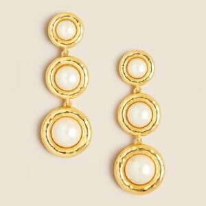 J.Crew Inset Pearl Tiered Earrings – Pearl (One Size)